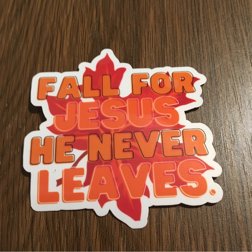Fall for Jesus religious sticker